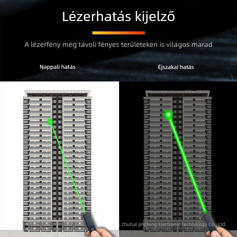 Újratölthető lézerpointer – fém ház, logónyomás elérhető, testreszabás lehetséges, fizikai kísérletekhez, macskák játékához és hosszú távú megvilágításhoz
