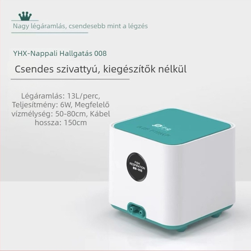 Fish Breathing – akváriumi oxigénpumpa, rézközpontú motor, 1 kg, akvarisztikai felszerelés