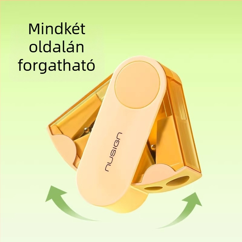 Kétlyukú ceruzahegyező – kézi működtetésű, műanyag, NS074 modell, nem elektromos