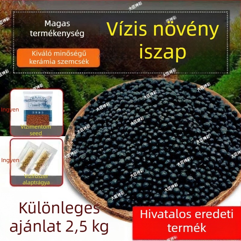 Akvarisztikai tájépítő készlet: kerámiahomok, fenékhomok, vízi növények magvai, alaptrágyázó, átlátszó víz