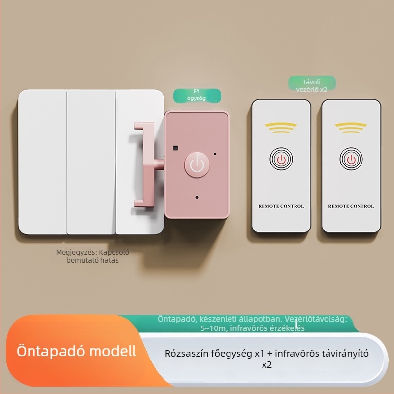 Qida Vezeték nélküli távirányítós kapcsoló Kollégiumhoz/Otthonhoz – IR távirányítás, 0–40°C