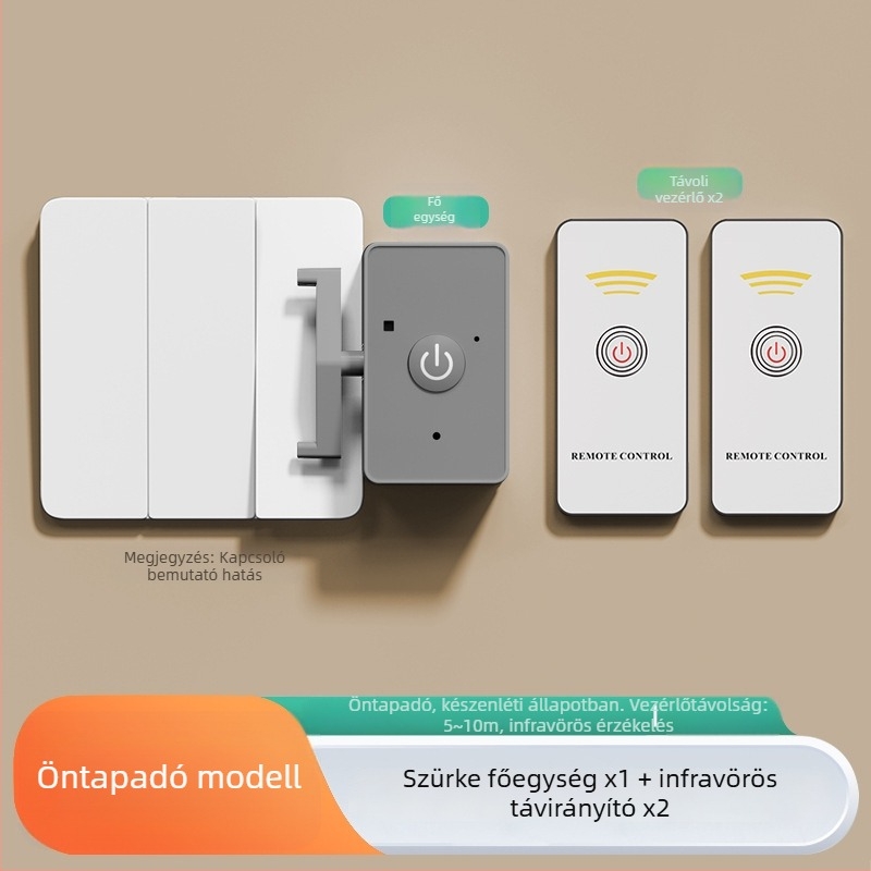Qida Vezeték nélküli távirányítós kapcsoló Kollégiumhoz/Otthonhoz – IR távirányítás, 0–40°C