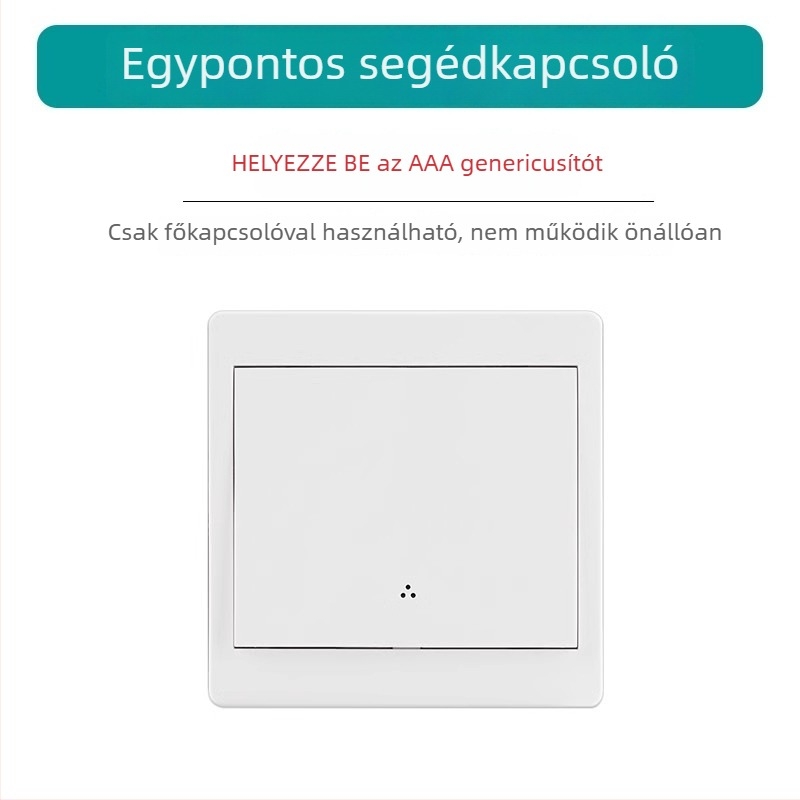 Vezeték nélküli kettős vezérlésű kapcsoló éjjeli lámpához ragasztó panellel, 220V
