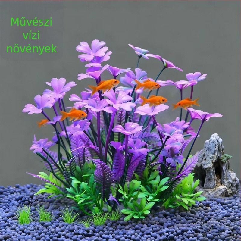 Műanyag akváriumi mesterséges növények dekoráció — akváriumi tájképi dekoráció, szimulált vízi növények, márka Fish zhijing