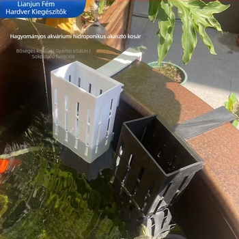 Műanyag hidropónikus függőkosár édesburgonyához — falra szerelhető akváriumi dekoráció és növények tároló állvány, többfunkciós, antik stílus