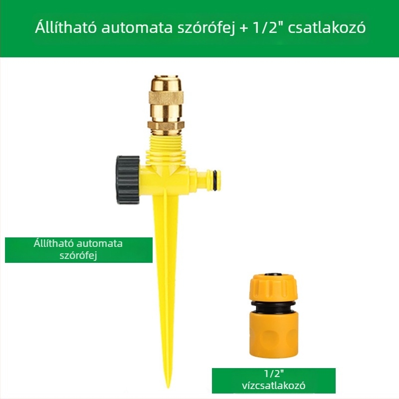 XINE PVC sárgaréz permetező öntözéshez – 360°-os állítható permet