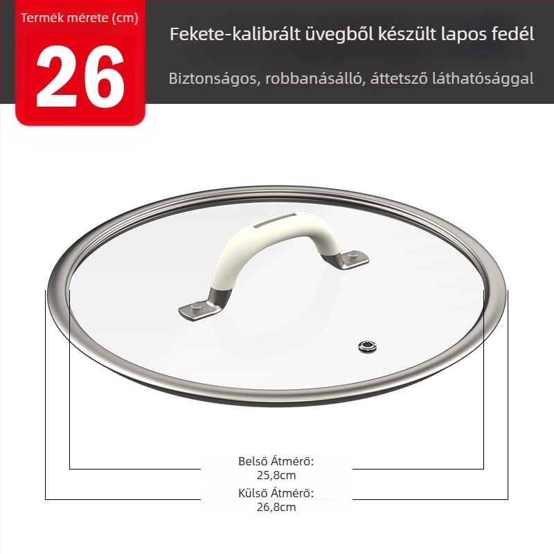 Univerzális edényfedő - 304 rozsdamentes acél, Modell g001, 1,6 kg, Badman, Modern egyszerűség
