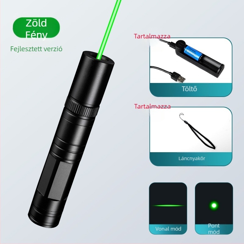 Keresztirányos lézer toll infravörös fénnyel és hosszú hatótávval – hordozható építkezési lézerszint és zseblámpa