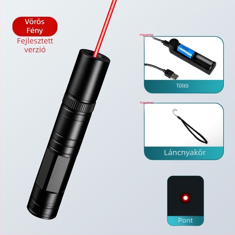 Keresztirányos lézer toll infravörös fénnyel és hosszú hatótávval – hordozható építkezési lézerszint és zseblámpa
