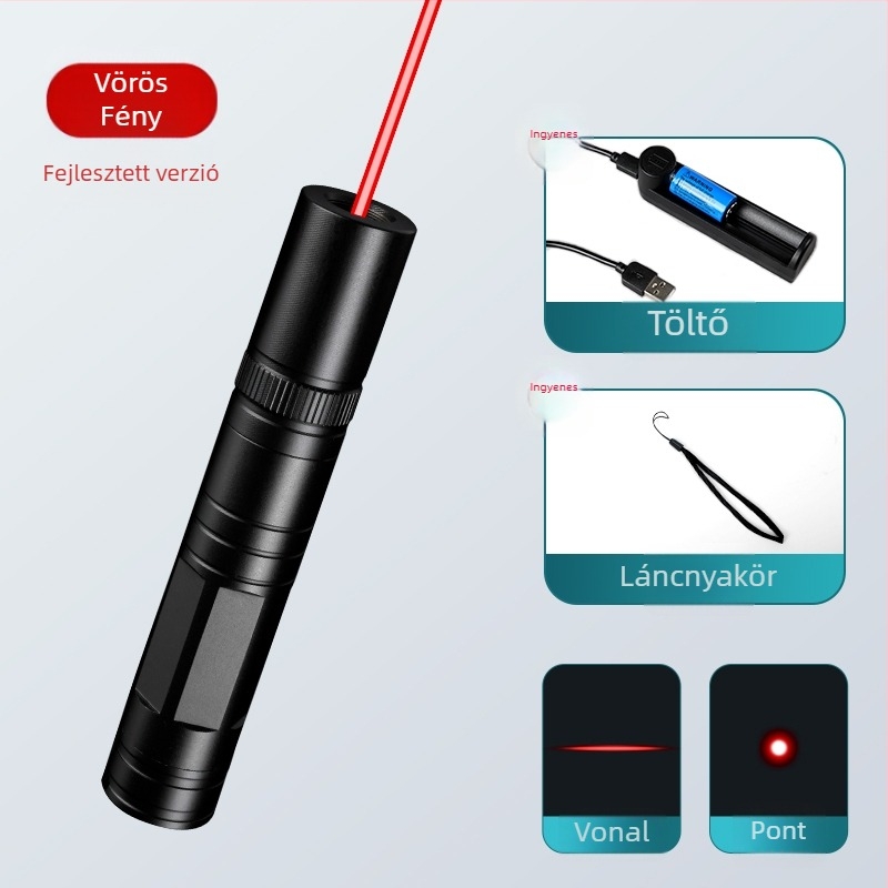 Keresztirányos lézer toll infravörös fénnyel és hosszú hatótávval – hordozható építkezési lézerszint és zseblámpa