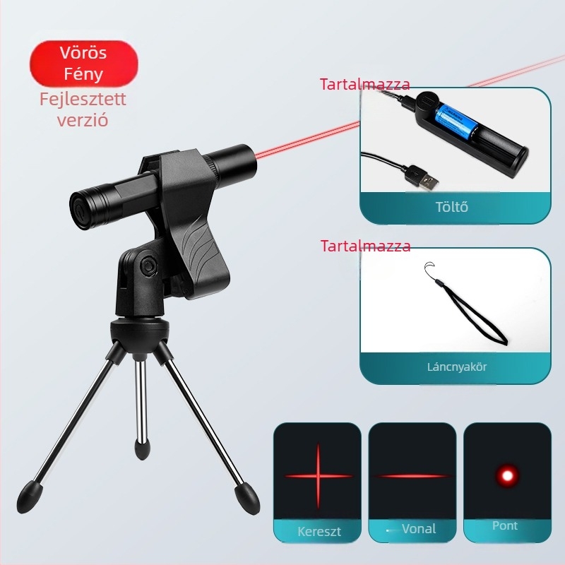 Keresztirányos lézer toll infravörös fénnyel és hosszú hatótávval – hordozható építkezési lézerszint és zseblámpa