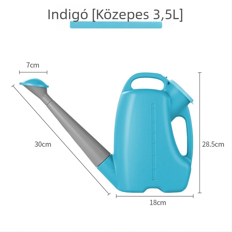 Hosszúcsövű öntöző kanna permetezővel, műanyagból, erkélykertekhez