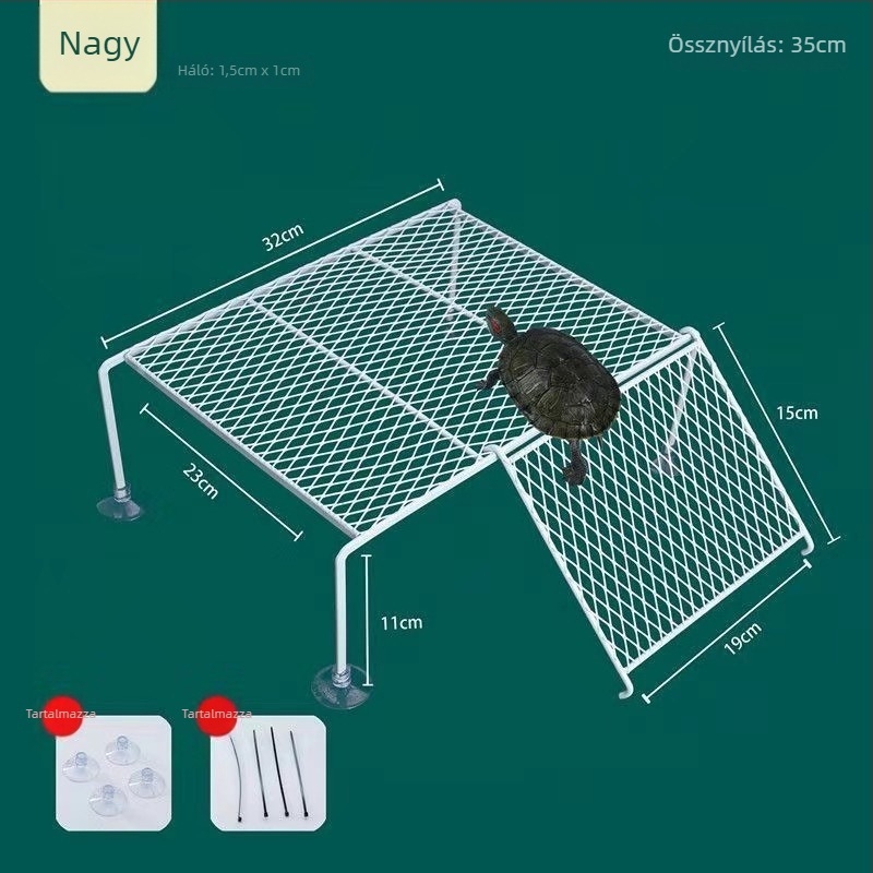 Technős napozó platforma - alumínium ötvözet, 200 g, Akváriumi felszerelés teknősöknek