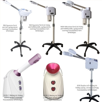 Gyógyfüves arcgőzölő nano nedvesítés, forró és hideg permet, 2 sebesség, köd 11–30 s, akkumulátor nélkül