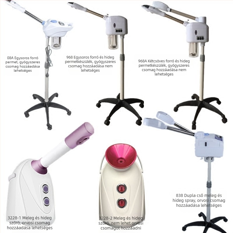 Gyógyfüves arcgőzölő nano nedvesítés, forró és hideg permet, 2 sebesség, köd 11–30 s, akkumulátor nélkül