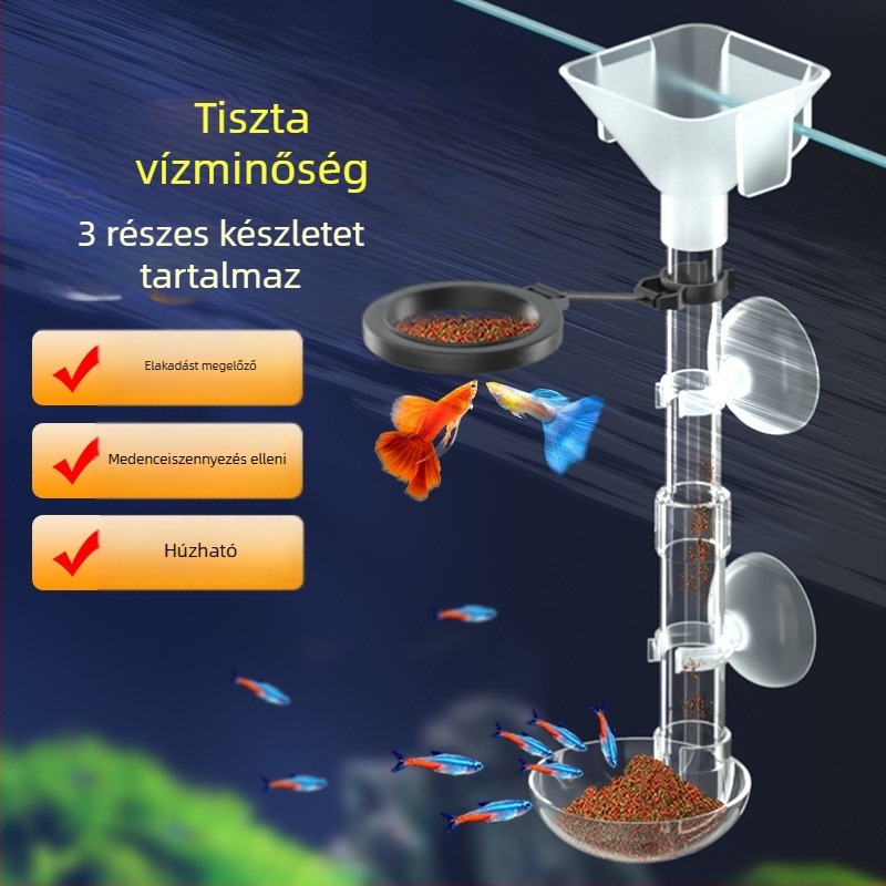 Kihúzható etetőcső akváriumhoz halak, garnélarák és teknősök számára — manuális etetés, márka Water Island Chronicle, 10 darabos doboz