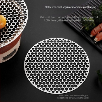 Duoyouduo kerek vastagított rozsdamentes acél grillháló, hordozható és testreszabható