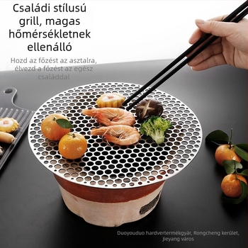 Duoyouduo kerek vastagított rozsdamentes acél grillháló, hordozható és testreszabható