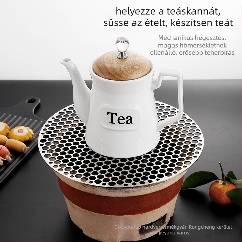 Duoyouduo kerek vastagított rozsdamentes acél grillháló, hordozható és testreszabható