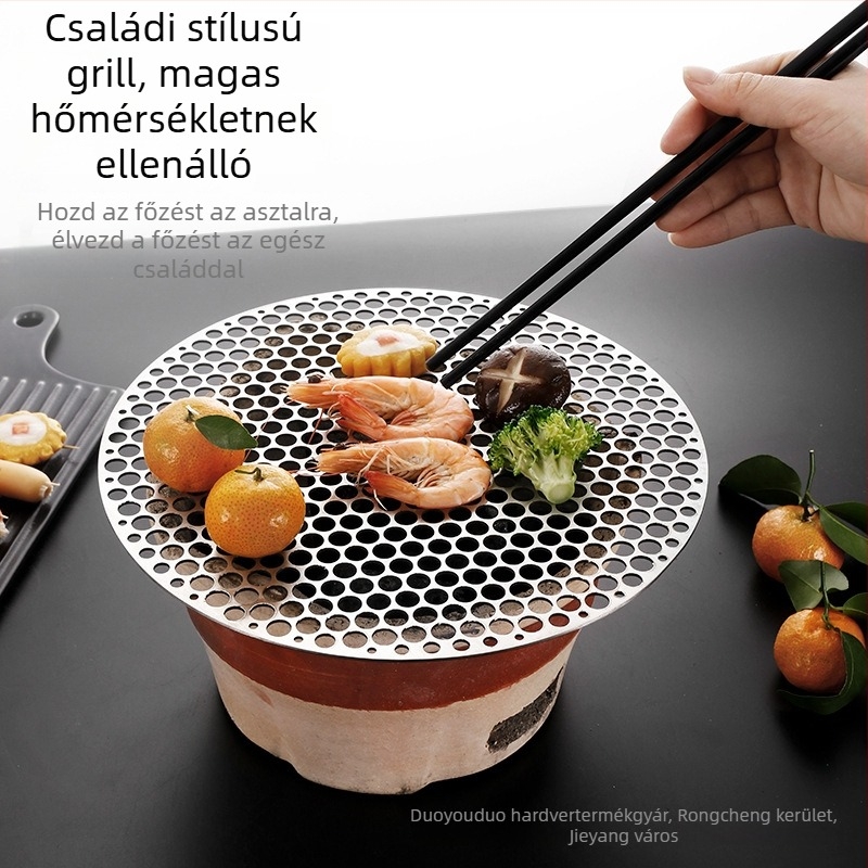 Duoyouduo kerek vastagított rozsdamentes acél grillháló, hordozható és testreszabható