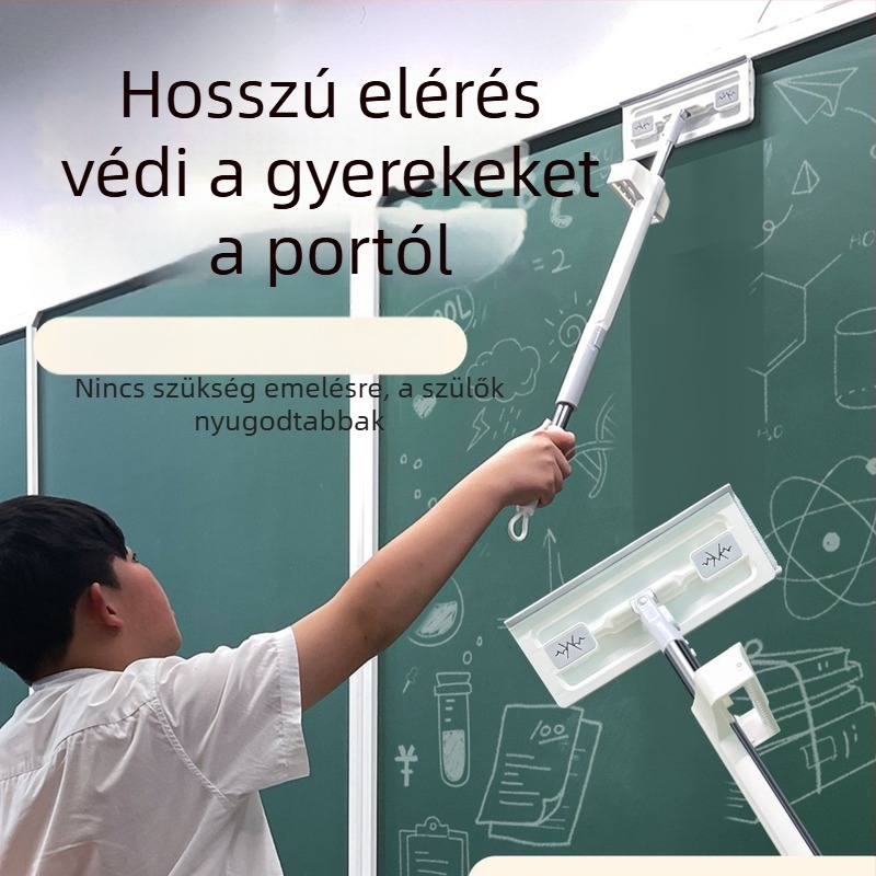 Fekete táblához használható kendő — speciális mop a kréta letörléséhez, kézmosás nélkül, pormentes, nedves és száraz használat