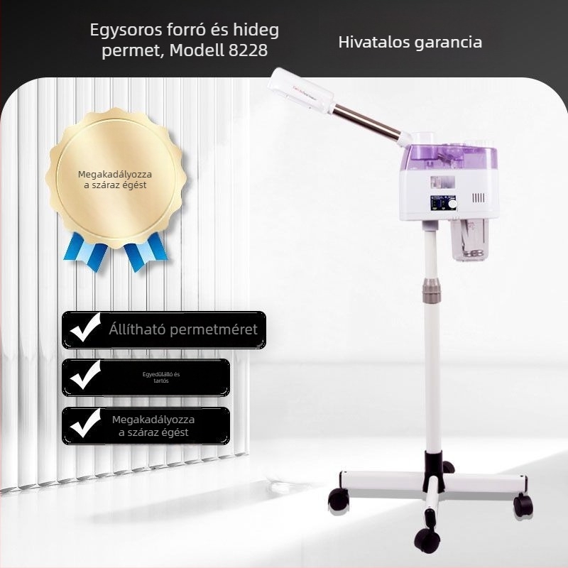 Taidong kétcsöves arcpermetező készülék forró és hideg permetezéssel, 3. fokozat, köd ≤10 s, beépített akkumulátor nélkül