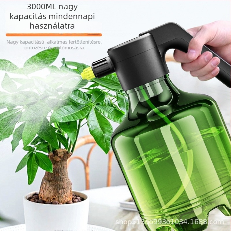 Tribute műanyag elektromos öntöző kanna állítható permetező fejjel belső fertőtlenítésre