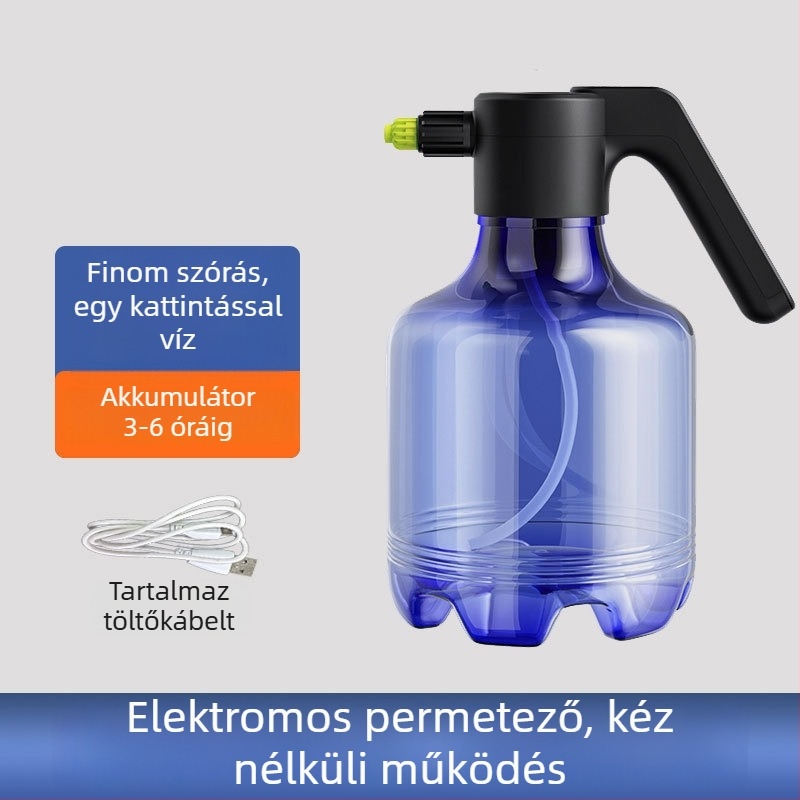 Tribute műanyag elektromos öntöző kanna állítható permetező fejjel belső fertőtlenítésre