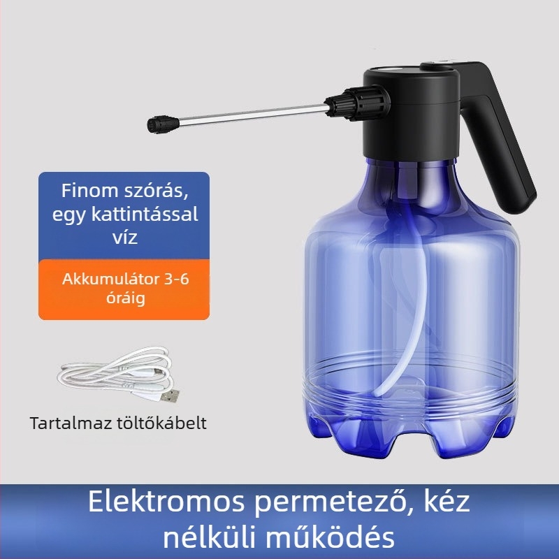 Tribute műanyag elektromos öntöző kanna állítható permetező fejjel belső fertőtlenítésre