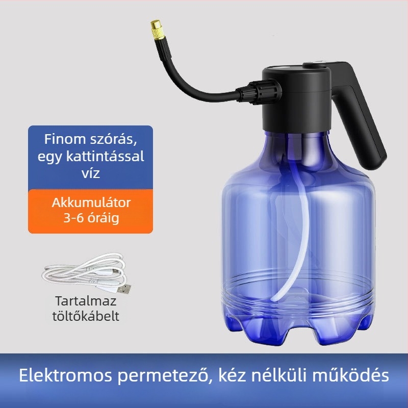 Tribute műanyag elektromos öntöző kanna állítható permetező fejjel belső fertőtlenítésre