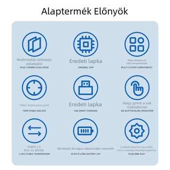 Lézeres oldalváltó toll — vezeték nélküli PPT-projekciós vezérlés, újratölthető, digitális multimédiás osztályvezető toll