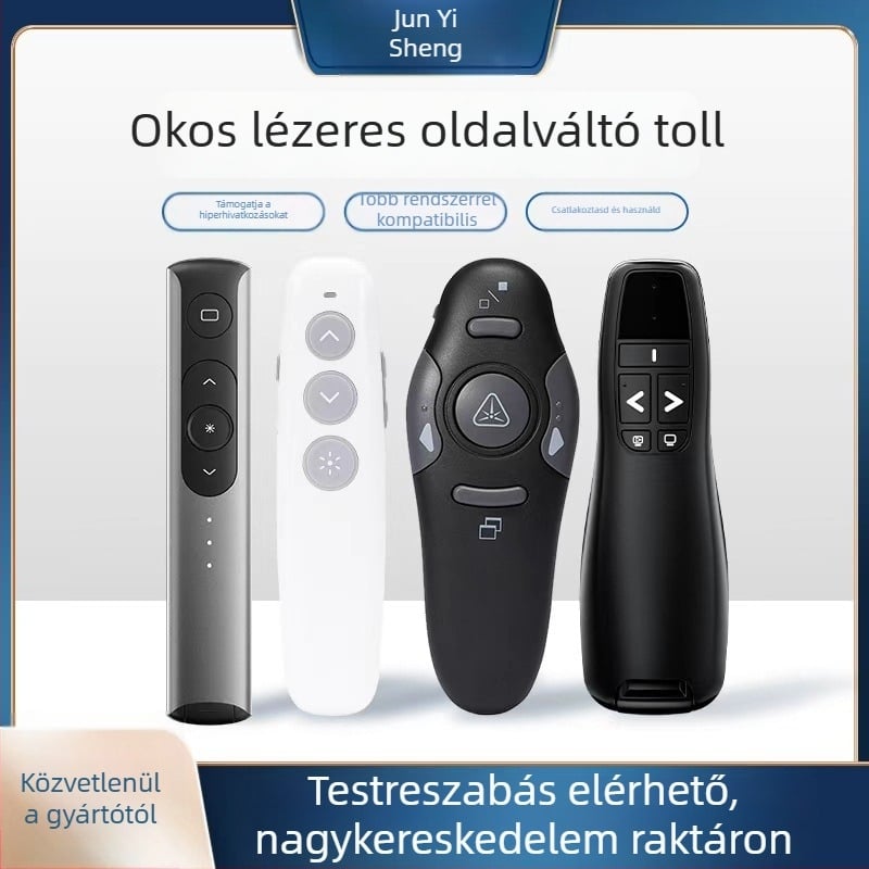 Lézeres oldalváltó toll — vezeték nélküli PPT-projekciós vezérlés, újratölthető, digitális multimédiás osztályvezető toll