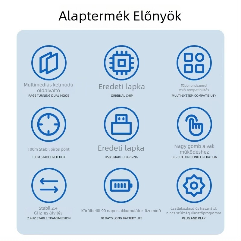 Lézeres oldalváltó toll — vezeték nélküli PPT-projekciós vezérlés, újratölthető, digitális multimédiás osztályvezető toll