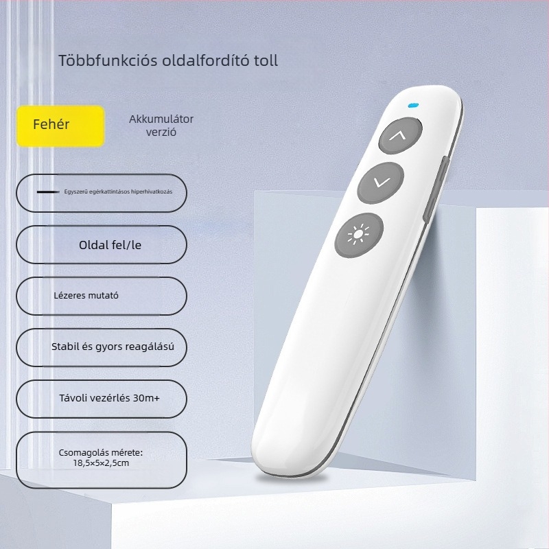 Lézeres oldalváltó toll — vezeték nélküli PPT-projekciós vezérlés, újratölthető, digitális multimédiás osztályvezető toll