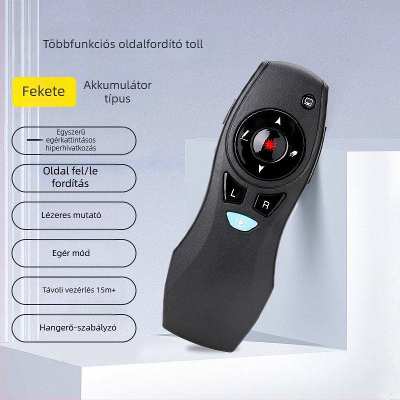 Lézeres oldalváltó toll — vezeték nélküli PPT-projekciós vezérlés, újratölthető, digitális multimédiás osztályvezető toll