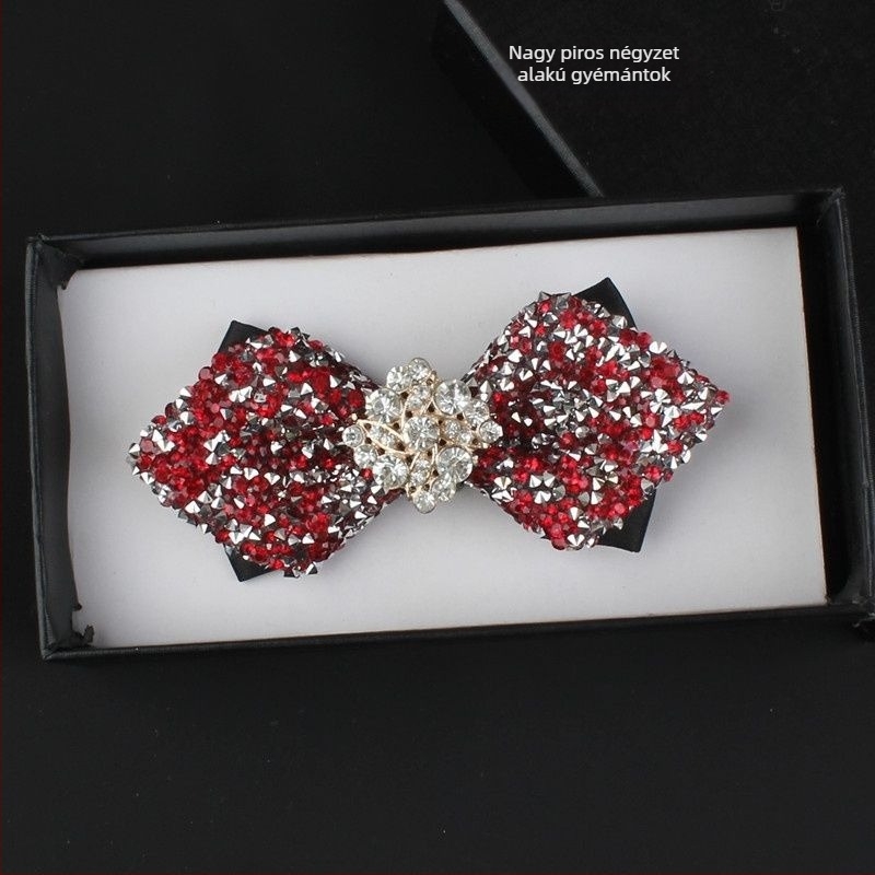 Strasszos csokornyakkendő bőr belsővel, uniszex kiegészítő formális öltözethez