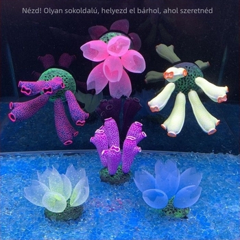 Szilikon akváriumi díszítő elemek vízi növényekhez