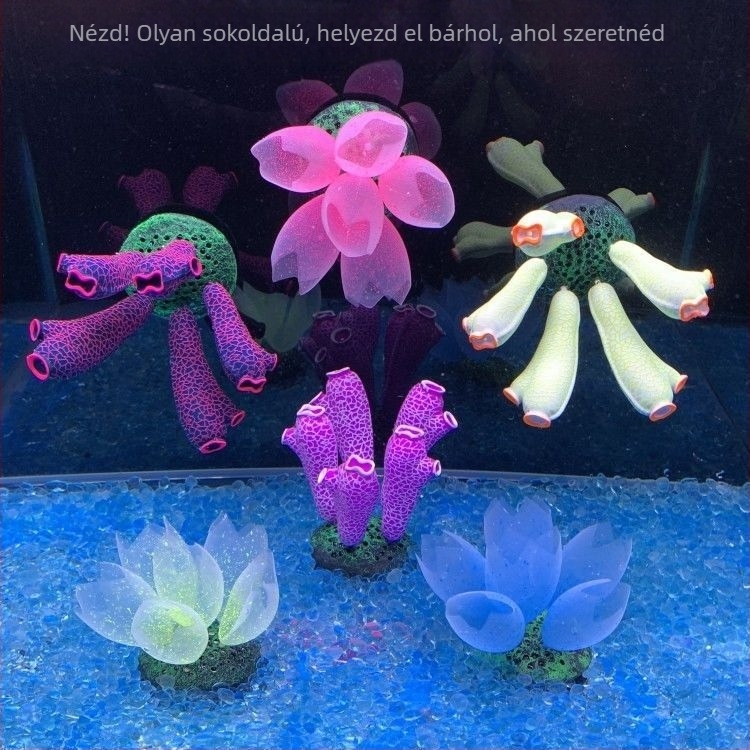 Szilikon akváriumi díszítő elemek vízi növényekhez