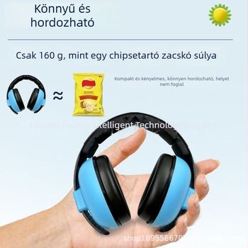 Csecsemő zajcsökkentő fülvédők 0–3–9 éveseknek, állítható, ABS burkolat, 21 dB zajcsökkentés, PVC bélés
