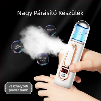 Kézben tartható USB-s feltöltött arcápoló készülék nano hideg permettel