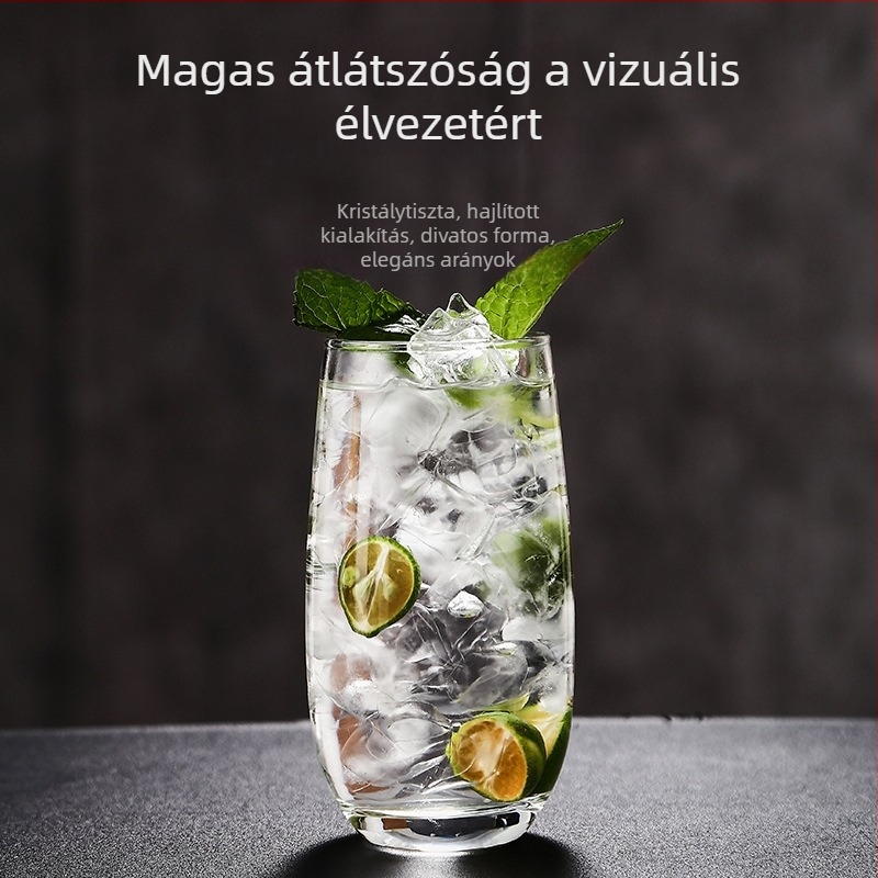 Colin Cup koktél pohár – Nordic stílus, üveg, 301–400 ml kapacitás, logó nyomtatva