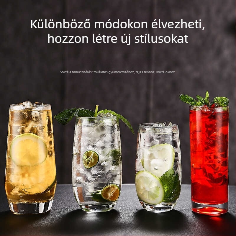 Colin Cup koktél pohár – Nordic stílus, üveg, 301–400 ml kapacitás, logó nyomtatva