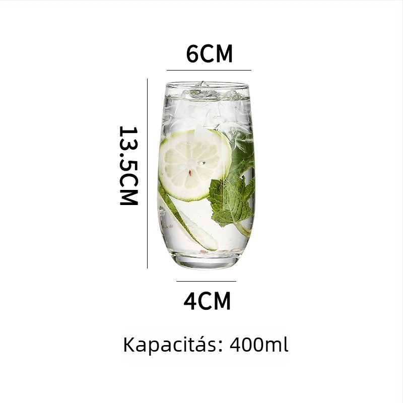 Colin Cup koktél pohár – Nordic stílus, üveg, 301–400 ml kapacitás, logó nyomtatva
