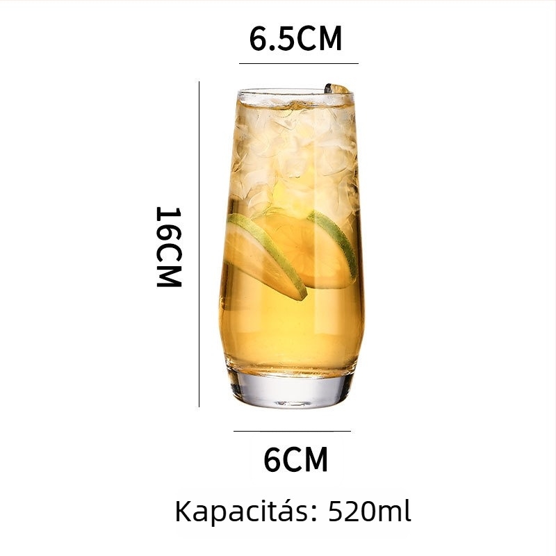 Colin Cup koktél pohár – Nordic stílus, üveg, 301–400 ml kapacitás, logó nyomtatva