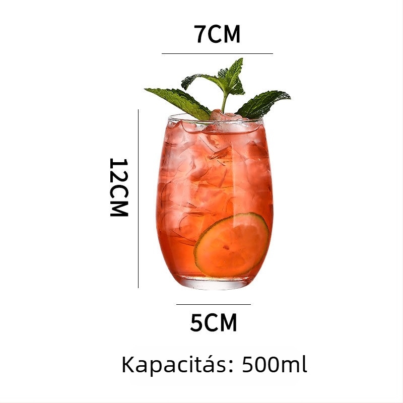 Colin Cup koktél pohár – Nordic stílus, üveg, 301–400 ml kapacitás, logó nyomtatva