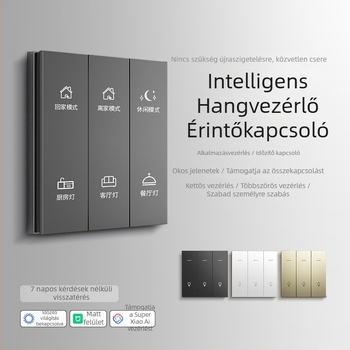 FRFOX okos kapcsoló Bluetooth Mesh 2.0-val, kettős vezérlés, 110-220V AC, 10A