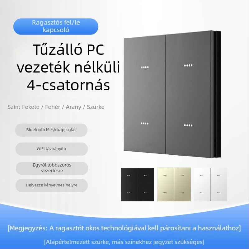 FRFOX okos kapcsoló Bluetooth Mesh 2.0-val, kettős vezérlés, 110-220V AC, 10A