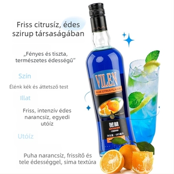 Likőr gránátalmás ízű, alacsony alkoholtartalom, zárt csomagolás, tárolás szobahőmérsékleten