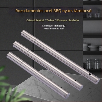 Rozsdamentes acél BBQ nyárs tárolócső | Dongsheng, Shandong | Új kínai stílus | Kapacitás: 3.0#: 100×2.2mm kerek, 50×2.3mm lapos; 5.0#: 200×2.2mm kerek, 100×2.5mm lapos