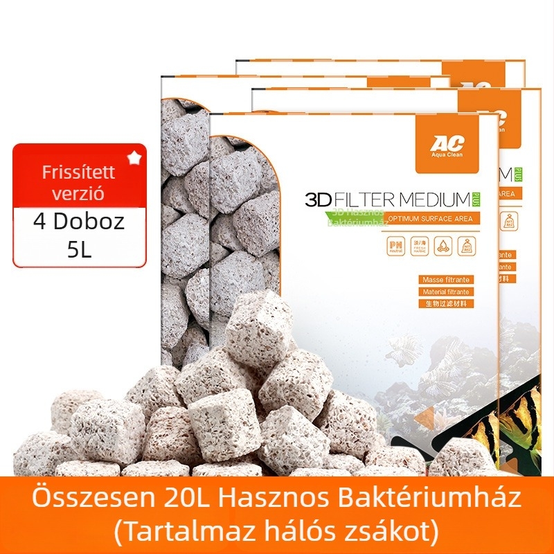 AC szűrőanyag, pamut, 1 darab, akvárium berendezés